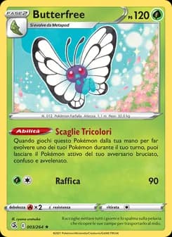Butterfree card in Italian