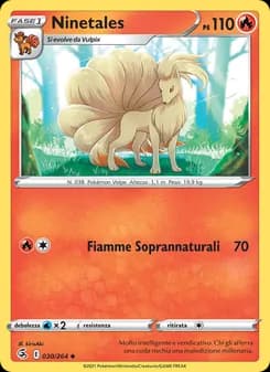 Ninetales card in Italian
