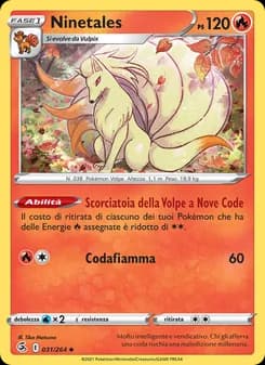 Ninetales card in Italian