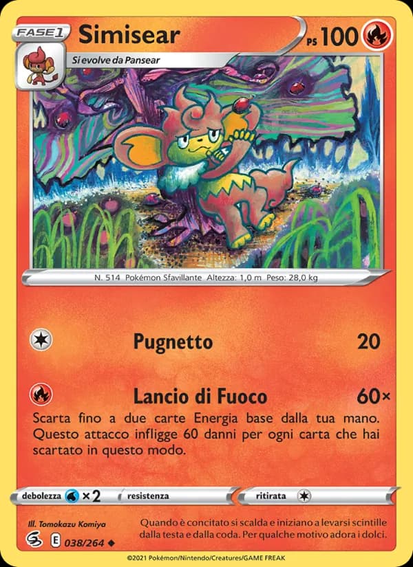 Simisear card in Italian