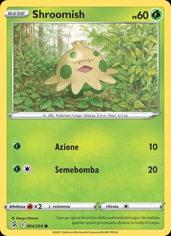 Shroomish card in Italian