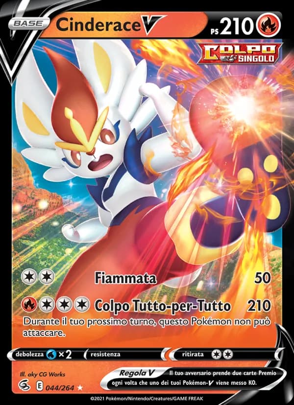 Cinderace V card in Italian