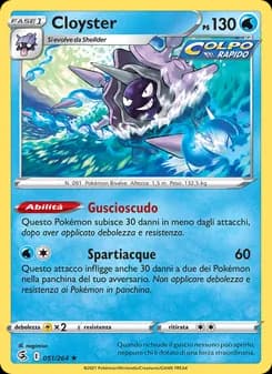Cloyster card in Italian