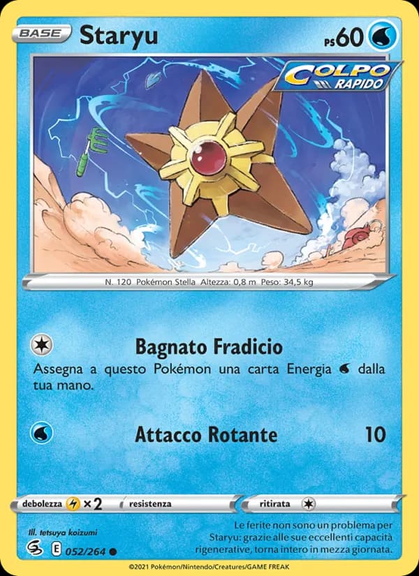 Staryu card in Italian