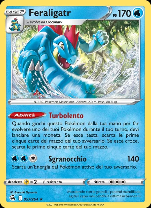 Feraligatr card in Italian
