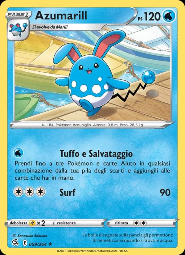 Azumarill card in Italian
