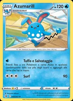 Azumarill card in Italian
