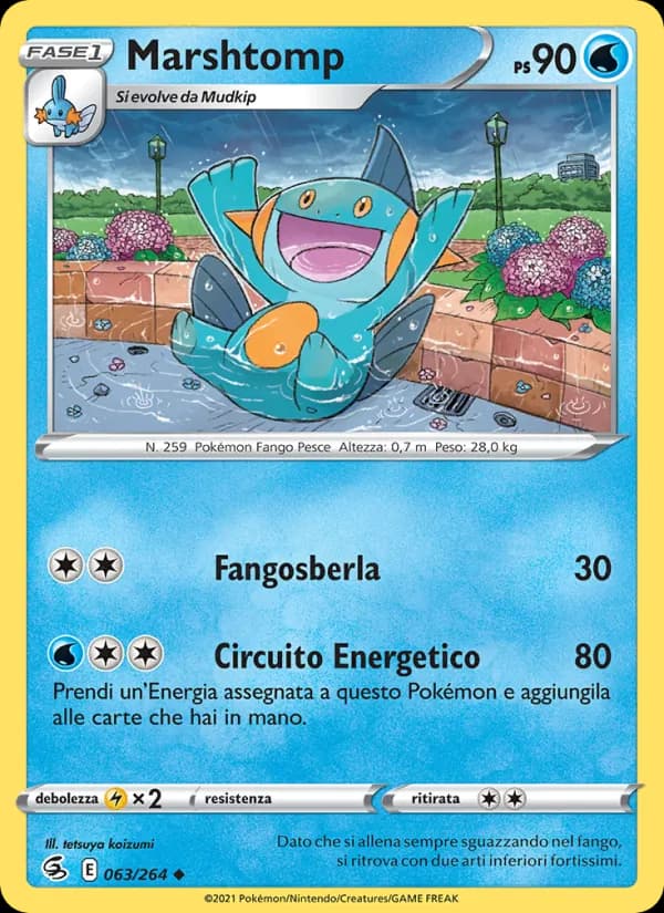 Marshtomp card in Italian
