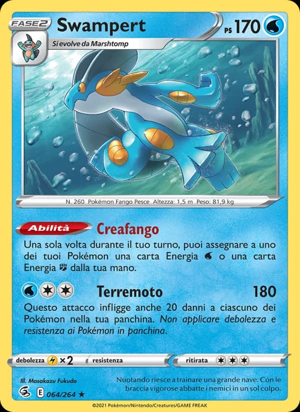 Swampert card in Italian