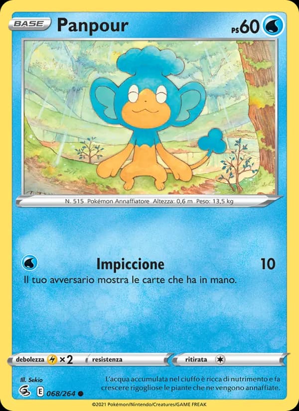 Panpour card in Italian