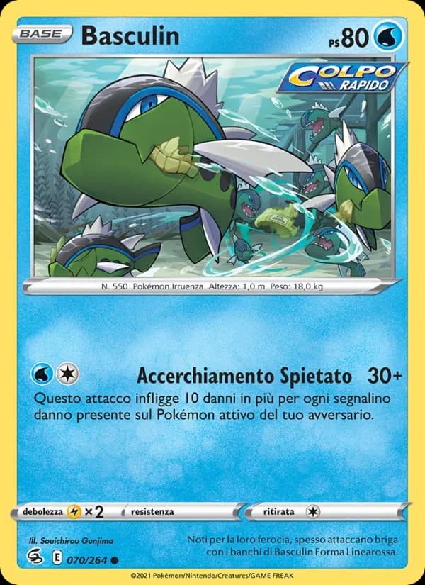 Basculin card in Italian