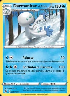 Darmanitan di Galar card in Italian