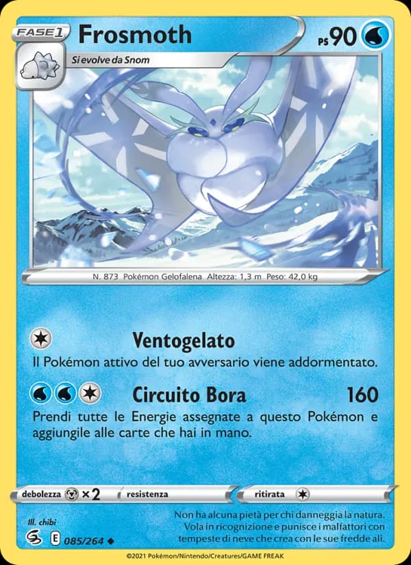 Frosmoth card in Italian