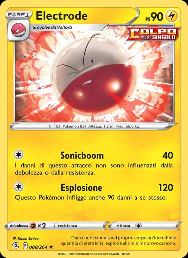 Electrode card in Italian