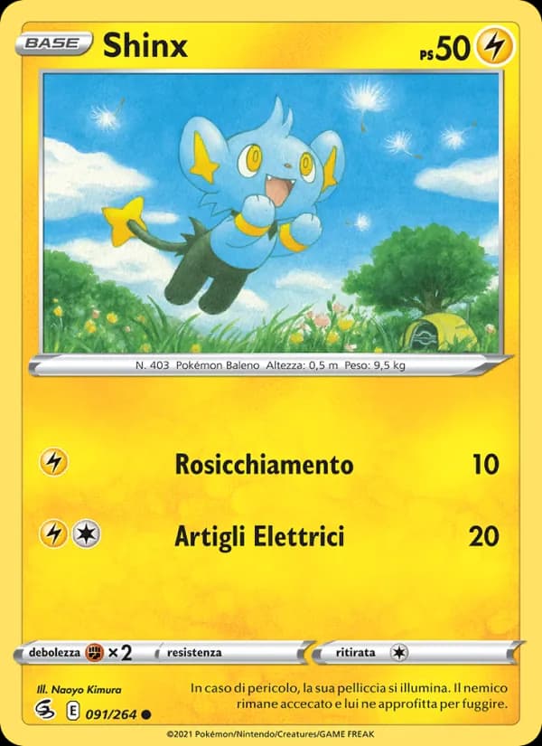 Shinx card in Italian