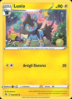 Luxio card in Italian