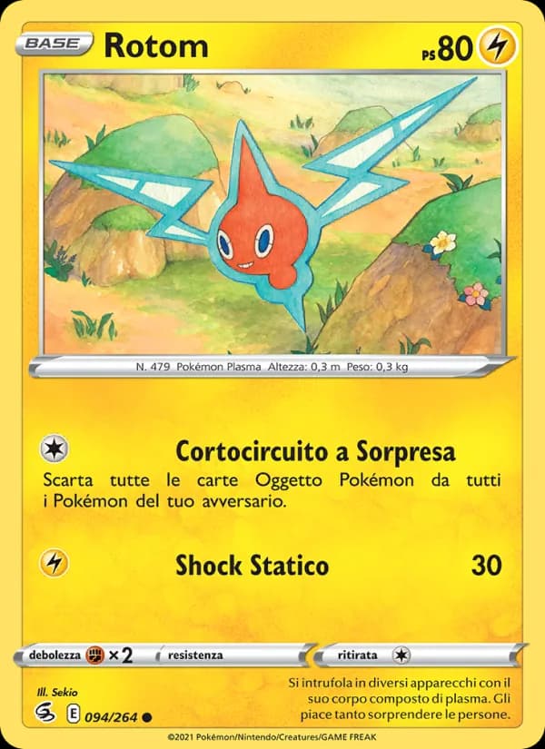 Rotom card in Italian