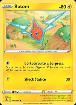 Rotom card in Italian