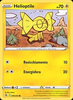 Helioptile card in Italian
