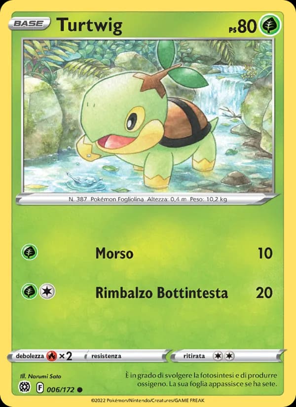 Turtwig card in Italian