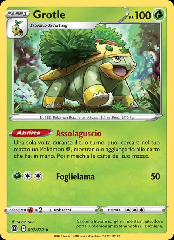Grotle card in Italian