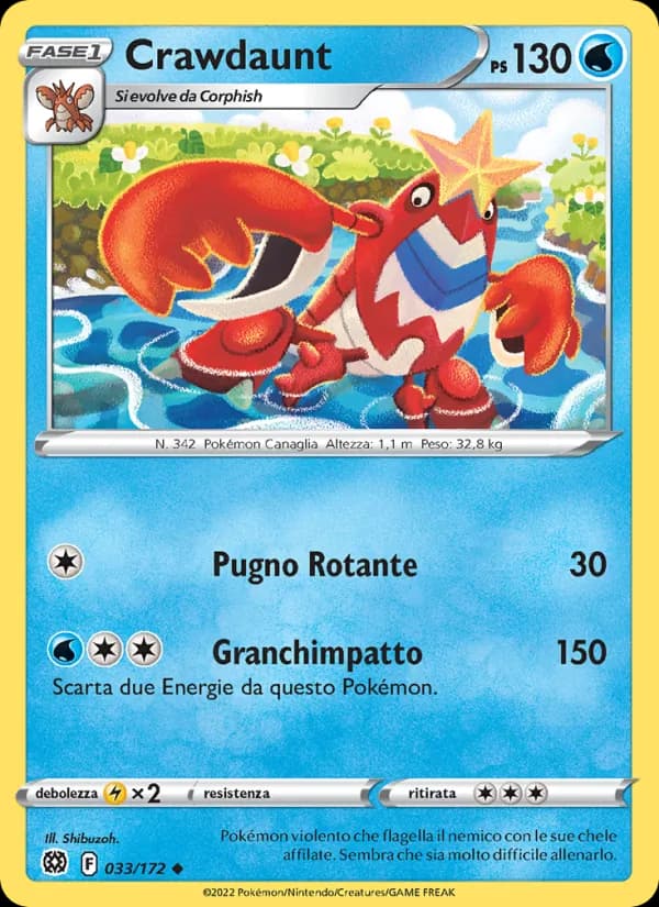 Crawdaunt card in Italian