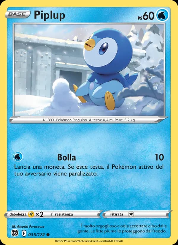 Piplup card in Italian