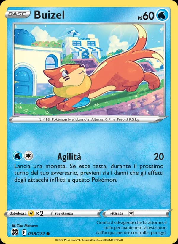 Buizel card in Italian
