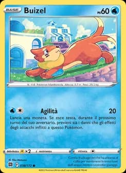 Buizel card in Italian