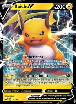 Raichu V card in Italian