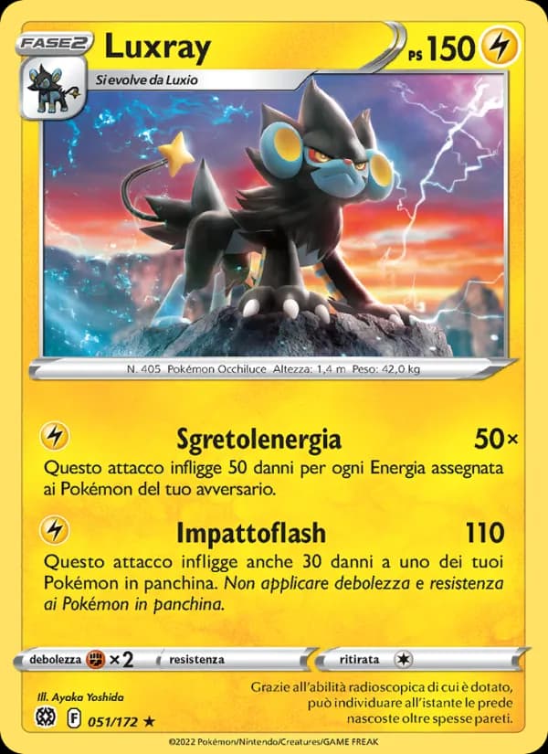 Luxray card in Italian