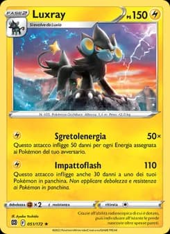 Luxray card in Italian