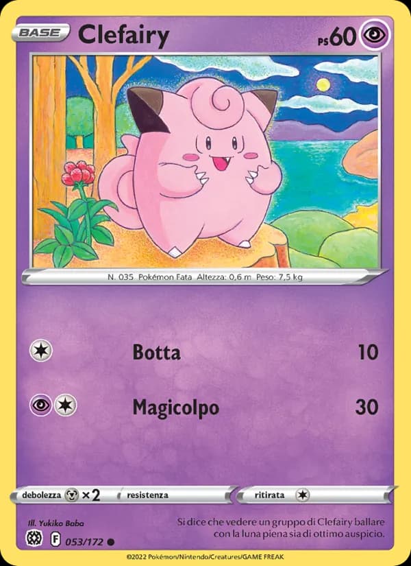 Clefairy card in Italian