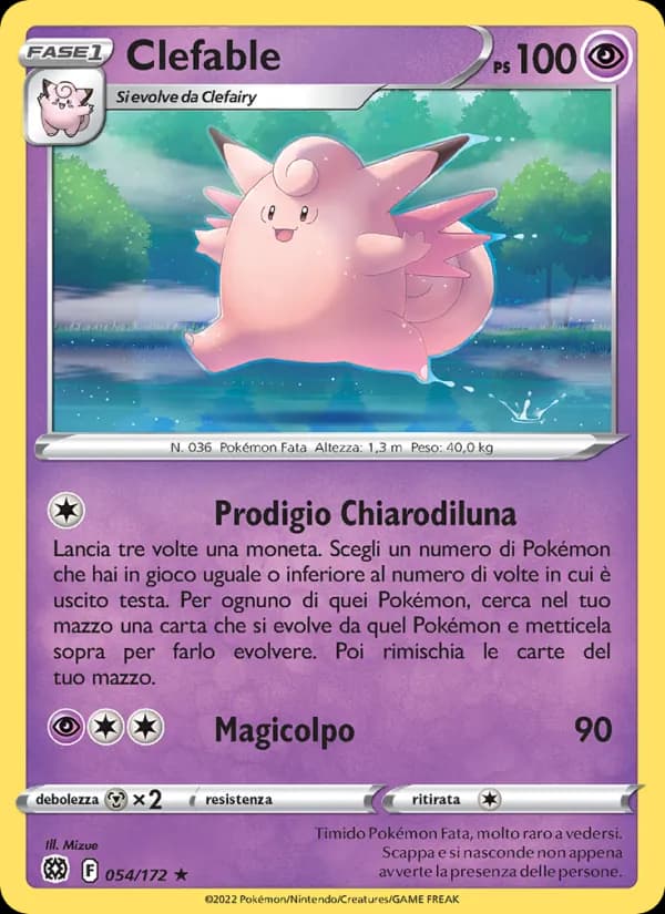 Clefable card in Italian