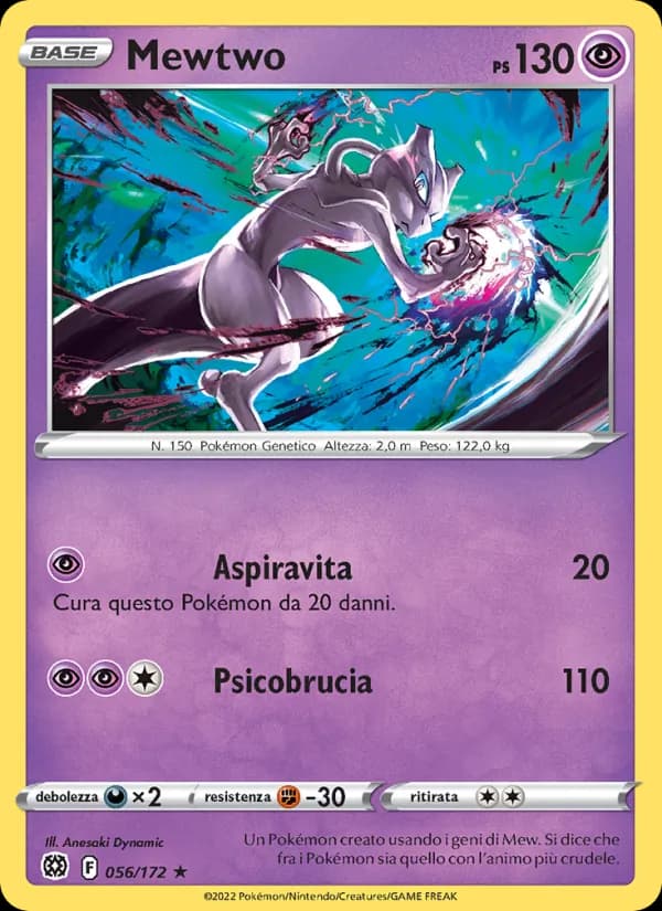 Mewtwo card in Italian