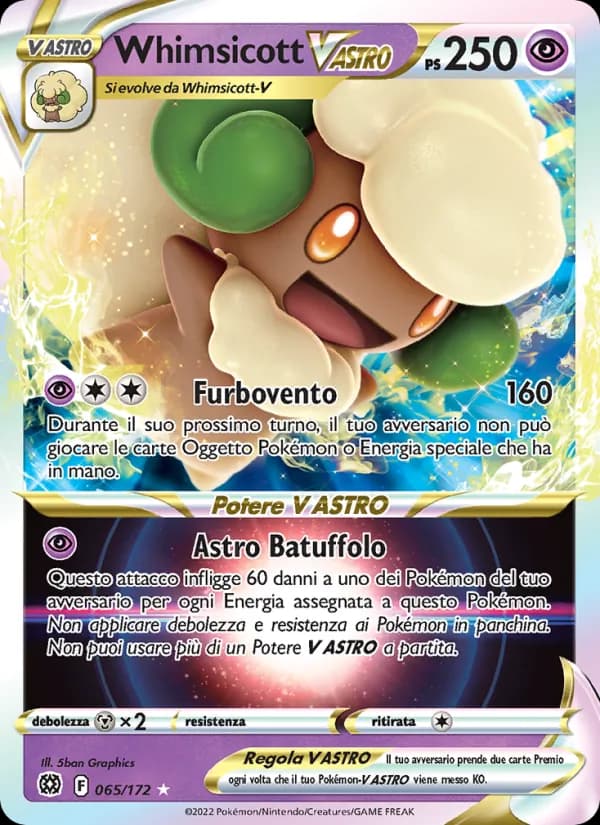 Whimsicott V ASTRO card in Italian