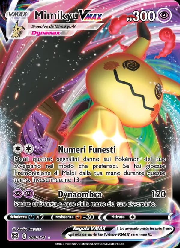 Mimikyu VMAX card in Italian