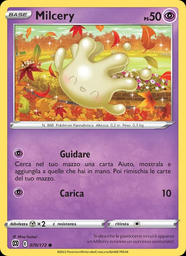 Milcery card in Italian