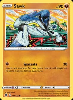 Sawk card in Italian