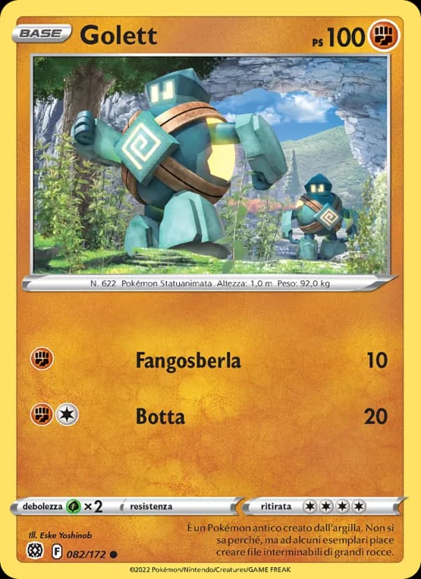 Golett card in Italian