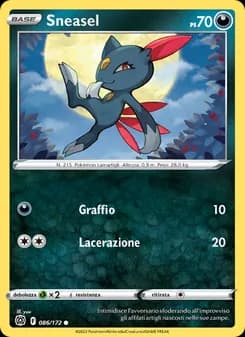 Sneasel card in Italian