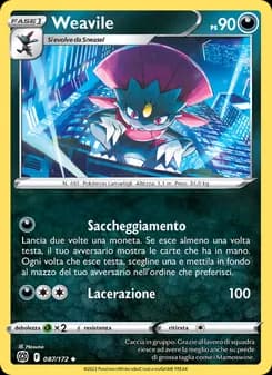 Weavile card in Italian