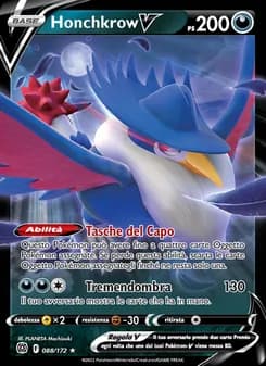 Honchkrow V card in Italian