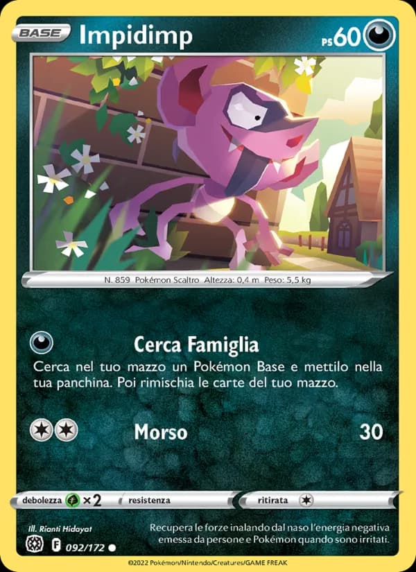 Impidimp card in Italian