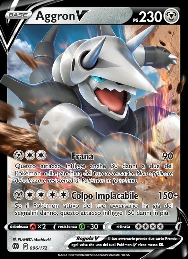 Aggron V card in Italian