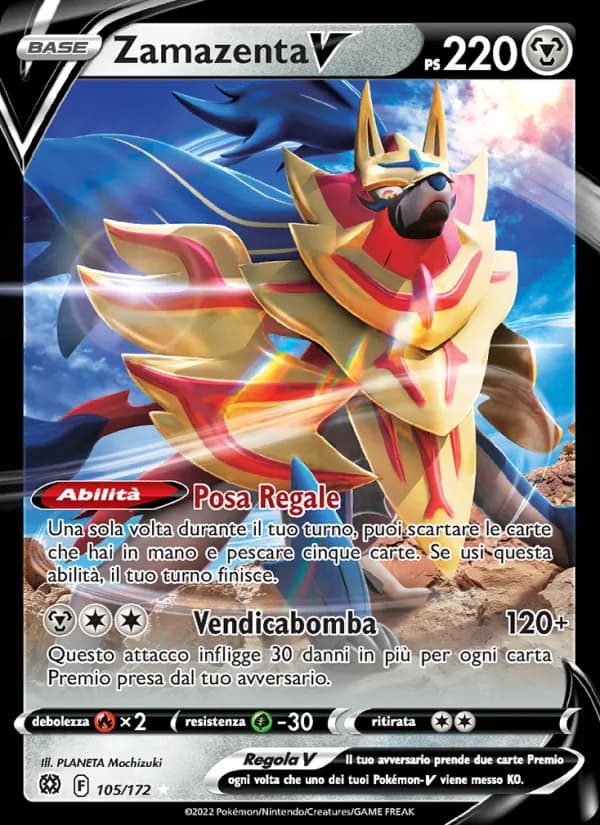 Zamazenta V card in Italian
