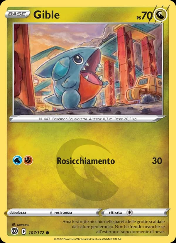 Gible card in Italian