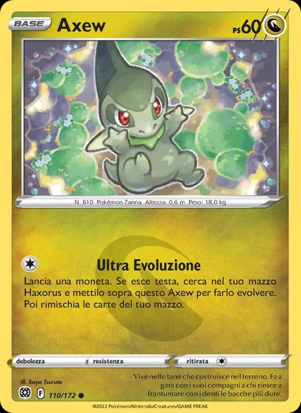 Axew card in Italian