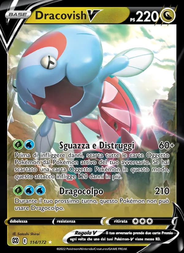Dracovish V card in Italian