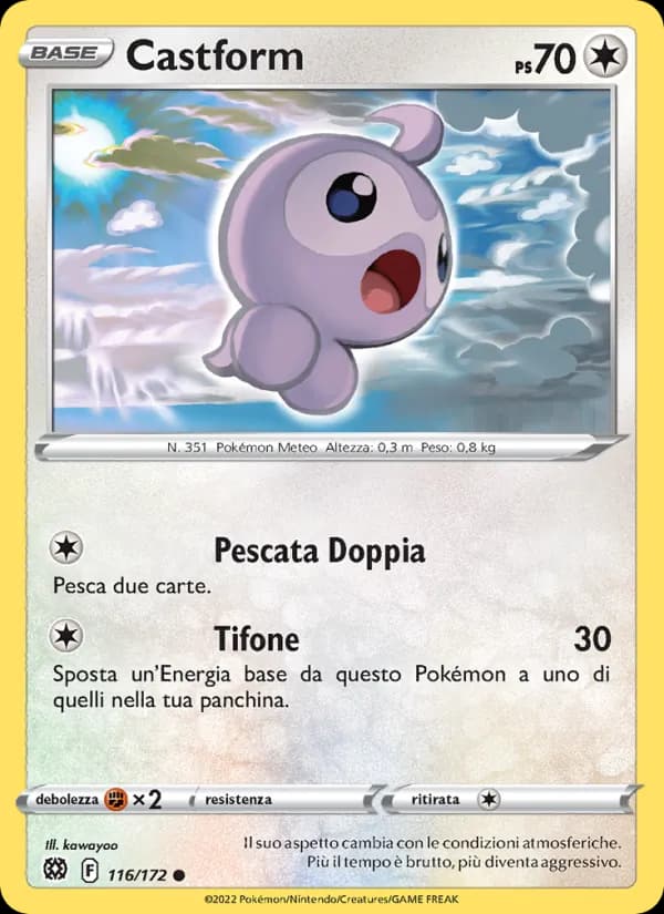 Castform card in Italian
